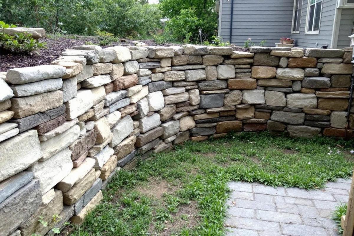 Construire un mur de soutènement pas cher