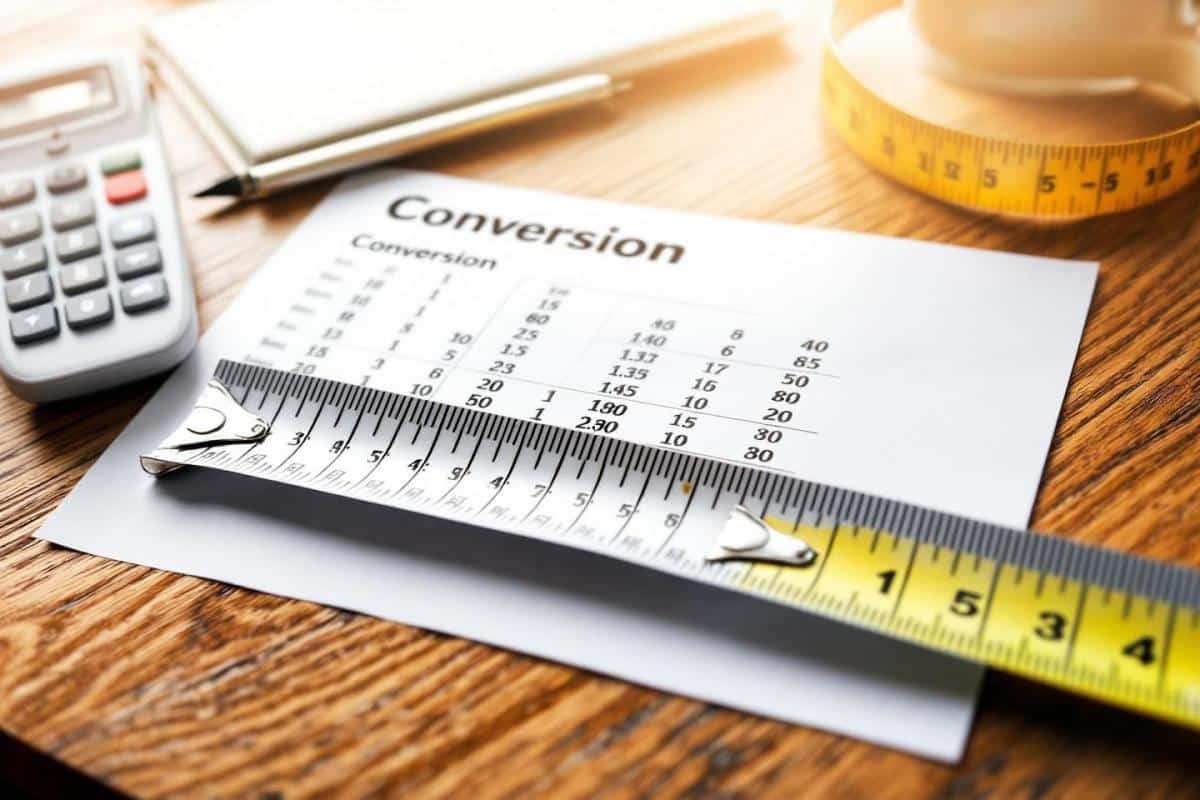 Mètre linéaire en m2 : Tableau de conversion